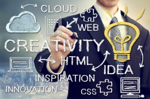 Creativity and Cloud Computing Concept